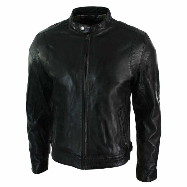 Black Stylish Fit Leather Jacket