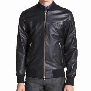 Bomber Leather Jacket For Men