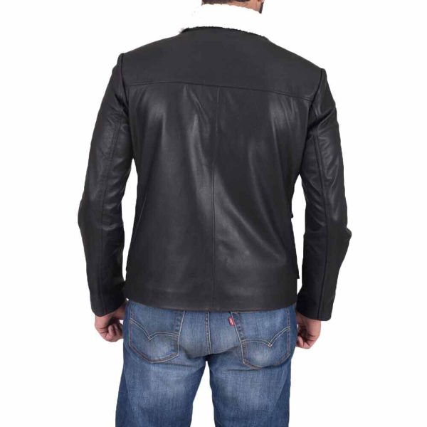 Black Fur Leather Shirt