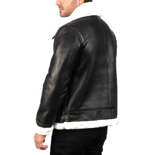 Fur Leather Jacket For Men's