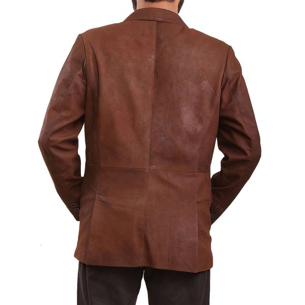 Men's Leather Stylish Blazer