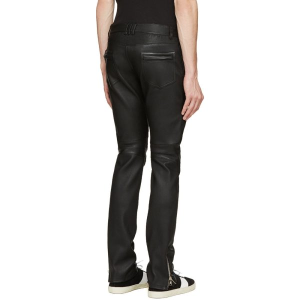 Black Stylish Decent Leather Pant